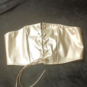 Gold Lace-Up Corset Belt
